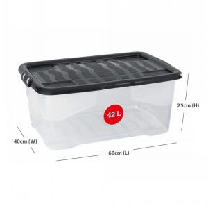 Strata Curve Plastic Storage Box & Lid Size 4 (42 Litre)